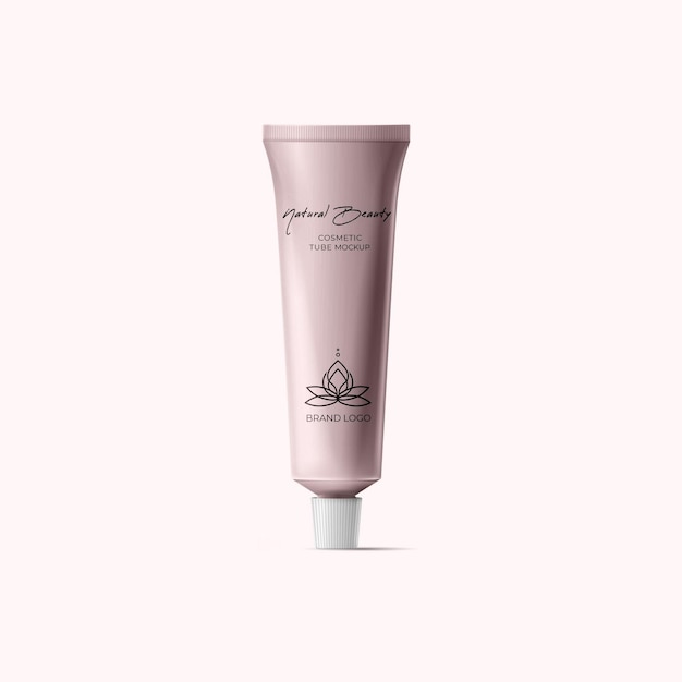 Maquete de tubo de creme cosmético mínimo