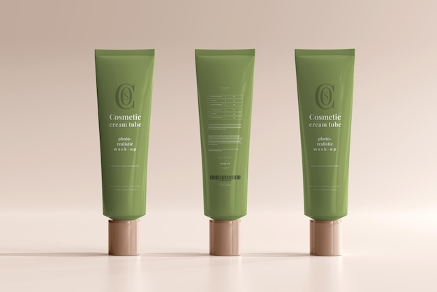 Maquete de tubo de creme cosmético