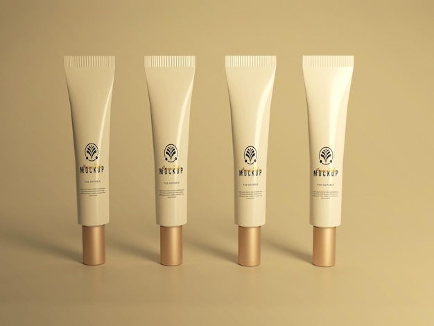 Maquete de tubo de creme cosmético