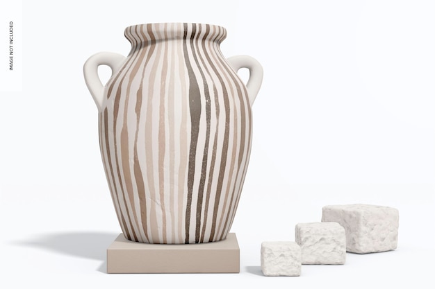 Maquete de vaso grande criado no pódio