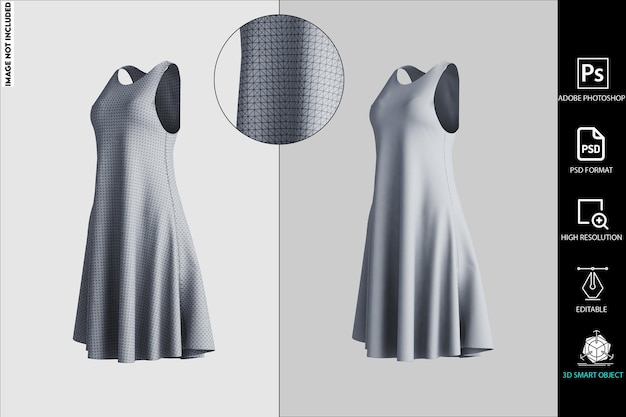 Maquete de vestido de verão