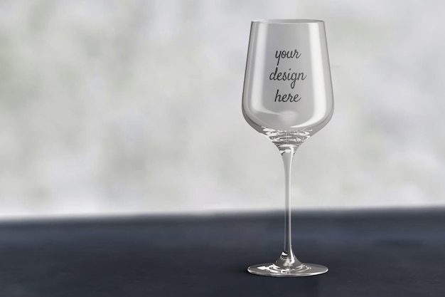 PSD maquete de vidro de vinho