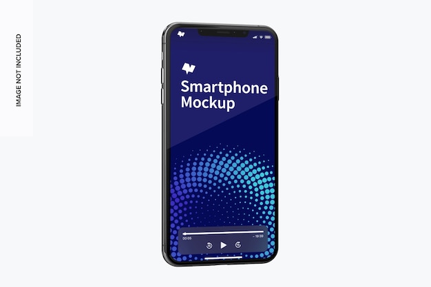 Maquete de vista frontal do smartphone