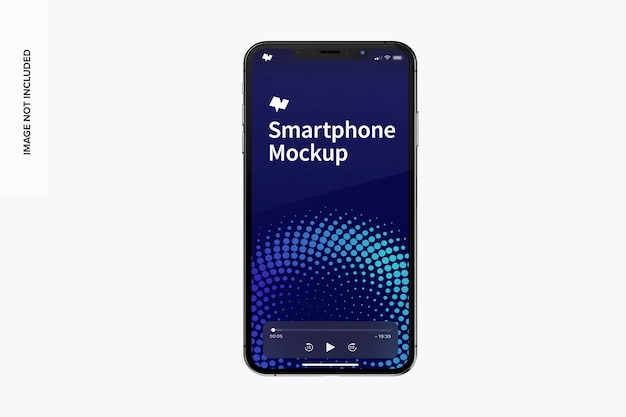 Maquete de vista frontal do smartphone