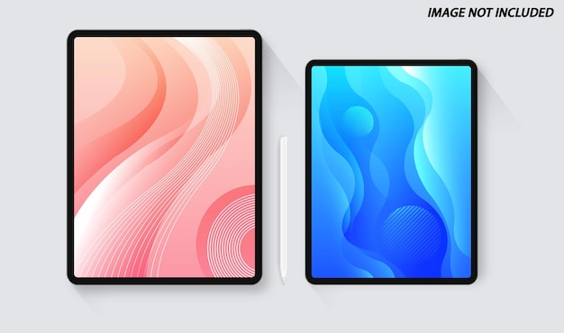 Maquete de vista superior do tablet de computador ou desenvolvedores de gráficos e aplicativos da Web