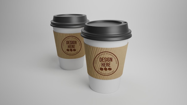 Maquete de xícara de café