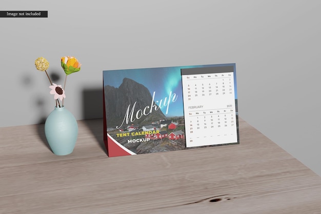 Maquete do calendário da barraca