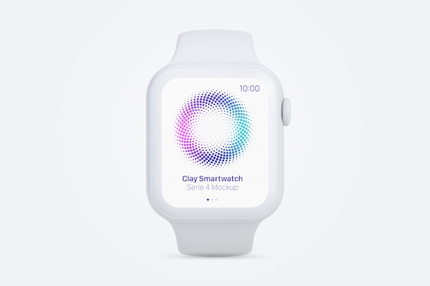 Maquete do Clay Smartwatch, vista frontal