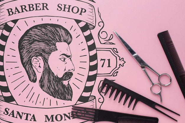 Maquete do conceito de barbearia