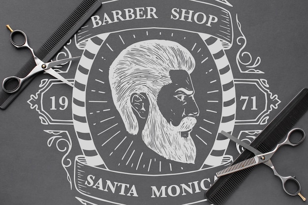 Maquete do conceito de barbearia