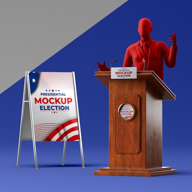 Maquete do conceito de eleições americanas