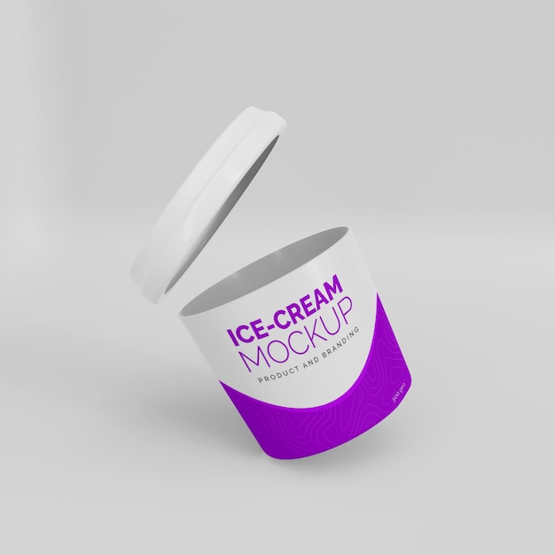 Maquete do frasco de sorvete 3D