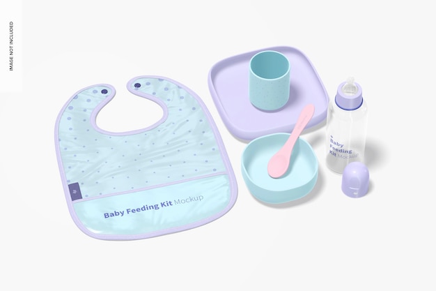 Maquete do kit de alimentação para bebês