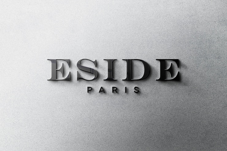PSD maquete do logotipo 3d