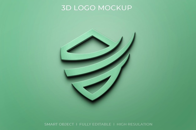 Maquete do logotipo 3d