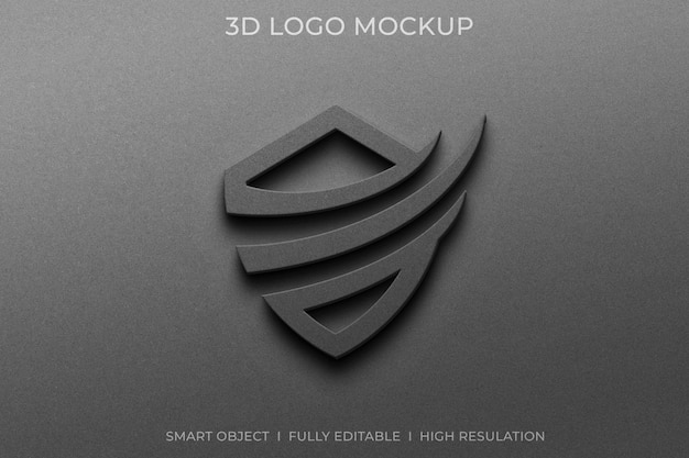 Maquete do logotipo 3d