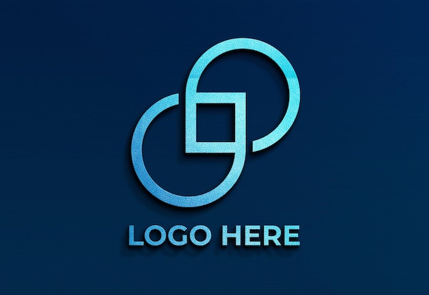 PSD maquete do logotipo 3d