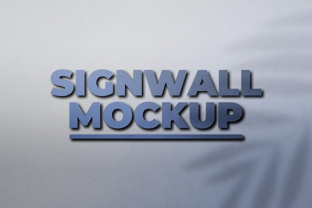 Maquete do logotipo da parede
