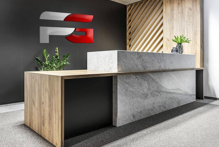 PSD maquete do logotipo da sala de reuniões