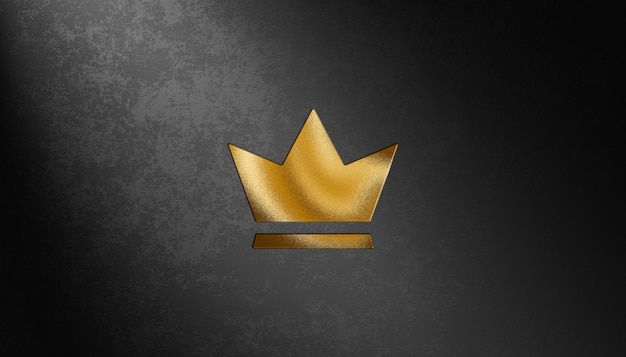 Maquete do logotipo da tipografia com fundo de concreto preto