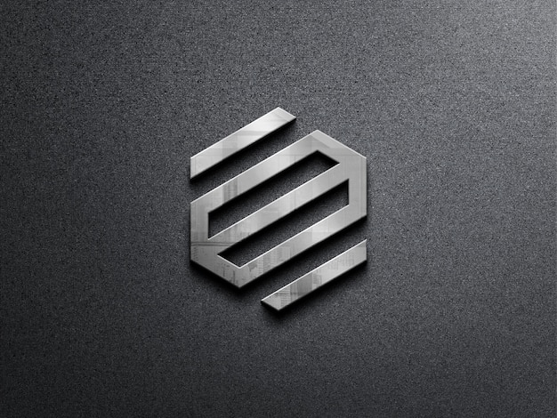 Maquete do logotipo em textura de concreto