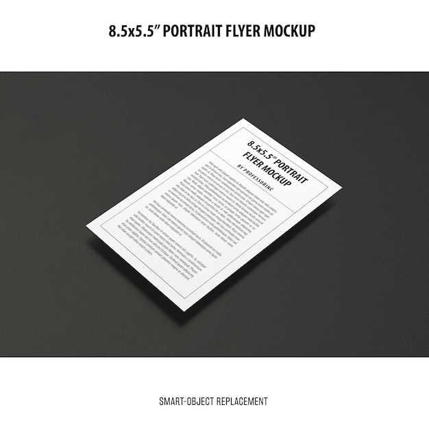 Maquete do Portrait Flyer 5,5 x 8,5 ''