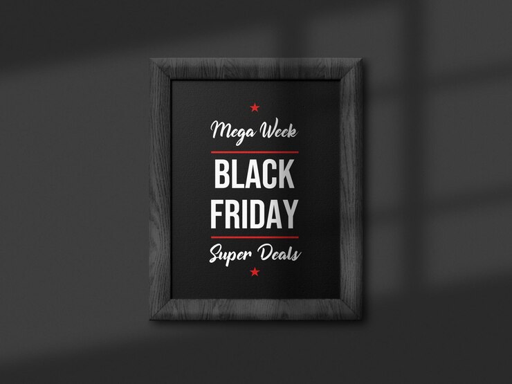 PSD maquete do quadro de vendas da black friday