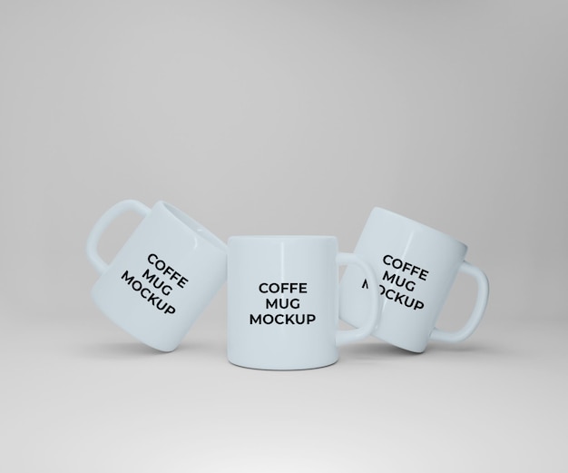 Maquete editável de xícara de café em 3D