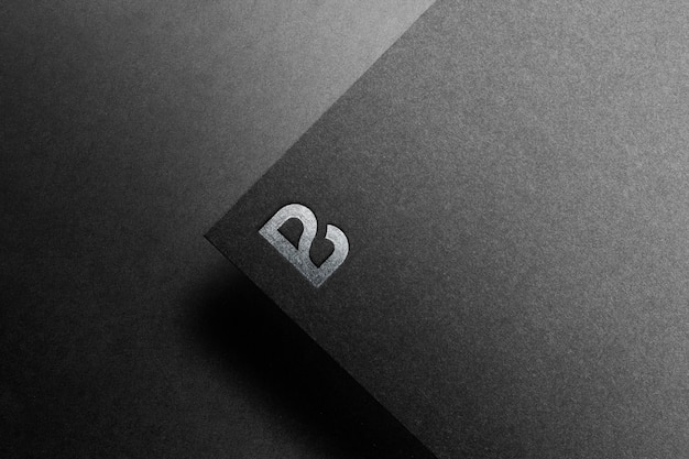 Maquete Logo Preto Papel