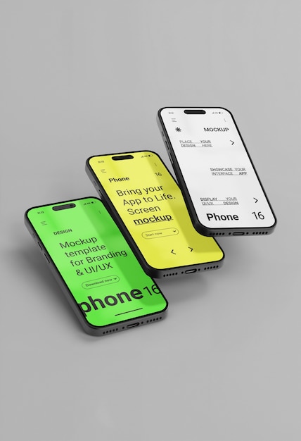 Maquete minimalista de smartphone