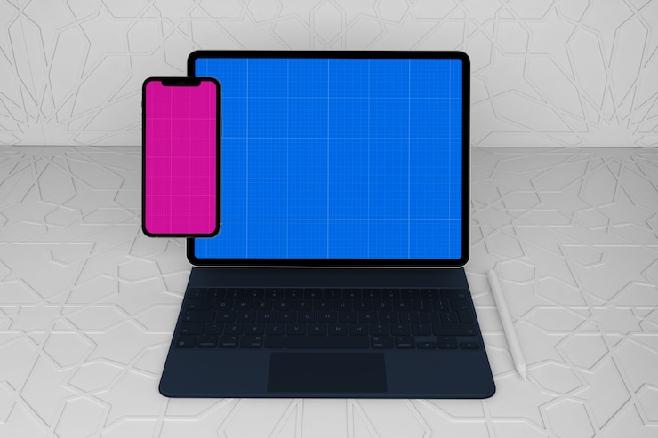 PSD maquete para celular e tablet