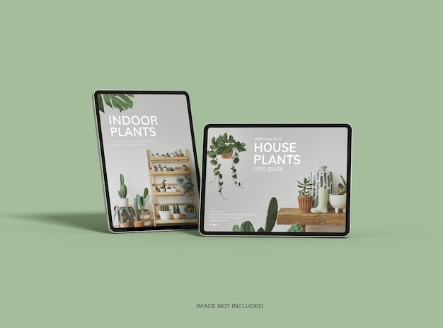 Maquete personalizável de um tablet de luxo com design de tela mutável para UIUX Product Showcase 3D Render