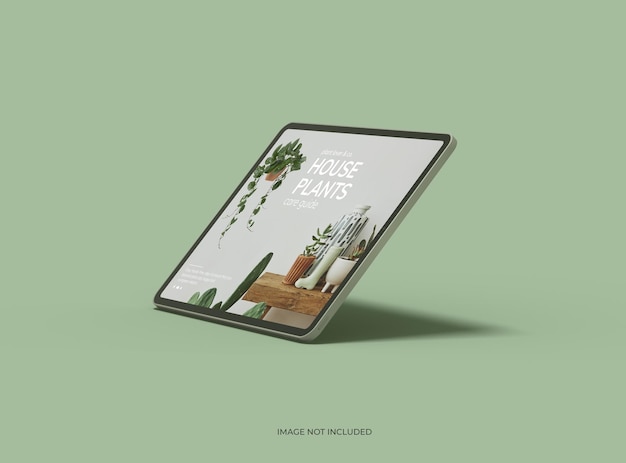 Maquete personalizável de um tablet de luxo com design de tela mutável para UIUX Product Showcase 3D Render