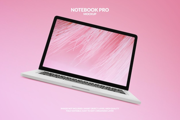 PSD maquete profissional de notebook premium realista