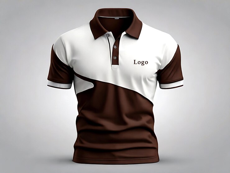 Maquete PSD editável de camisa polo masculina