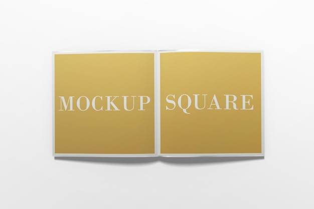 Maquete quadrada de brochura dupla isolada