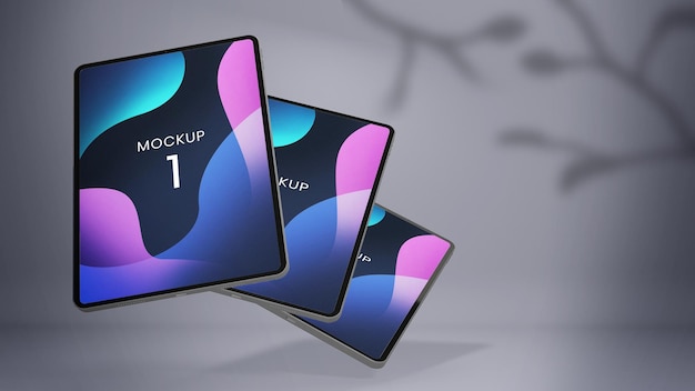 Maquete realista da tela do tablet