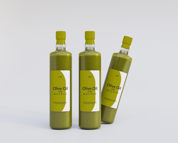 Maquete realista de azeite de oliva 3d