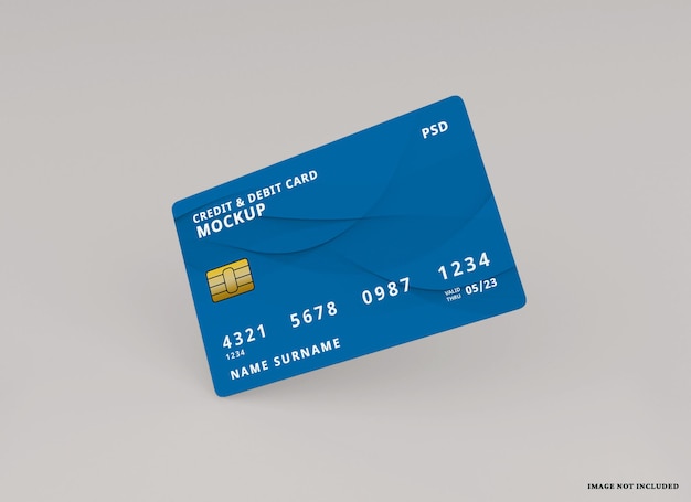 maquete realista de cartão de banco