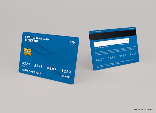 maquete realista de cartão de banco