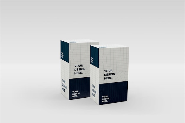 Maquete realista de embalagem de caixa