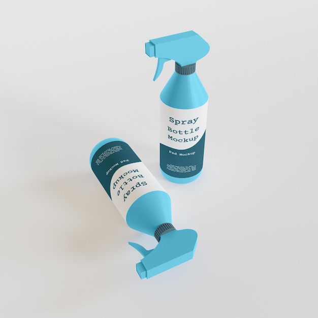 Maquete realista de frasco de spray de plástico