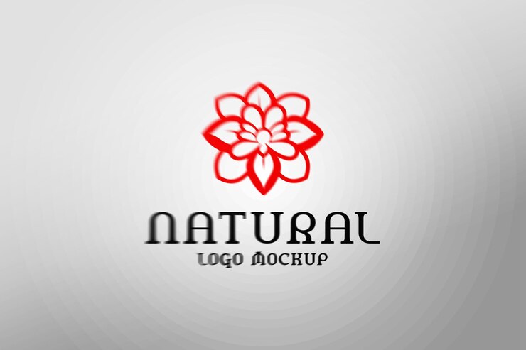 PSD maquete realista de logotipo em papel branco