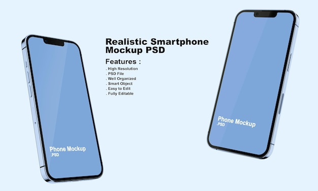 Maquete realista de smartphone premium