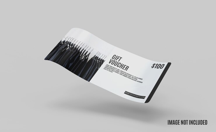 Maquete realista de voucher