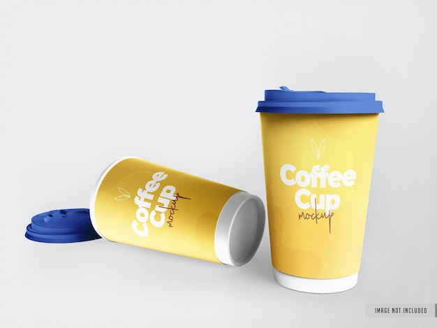 Maquete realista de xícara de café para viagem