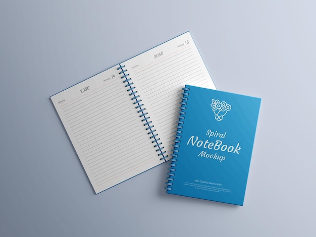 Maquete realista do Spiral Notebook