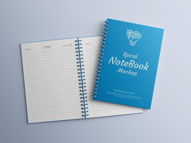 Maquete realista do Spiral Notebook