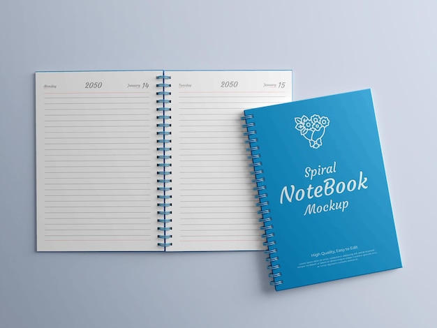 Maquete realista do Spiral Notebook