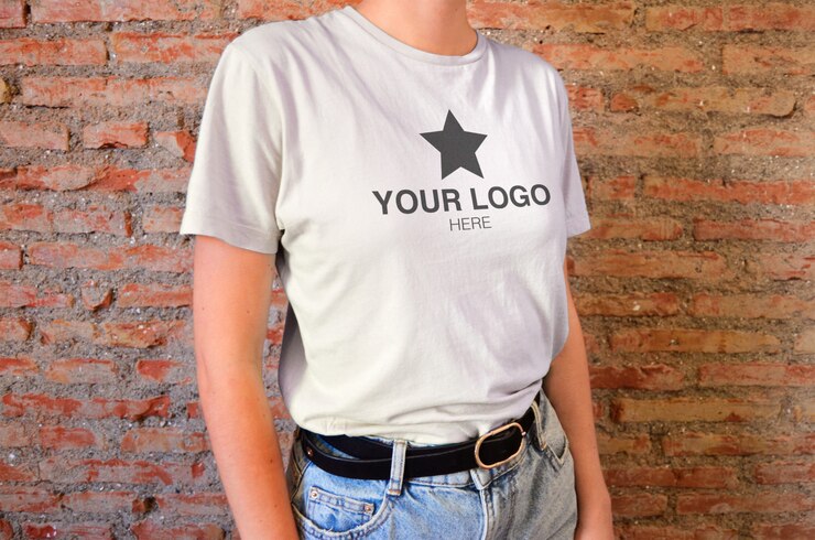 PSD maquete t-shirt close-up
